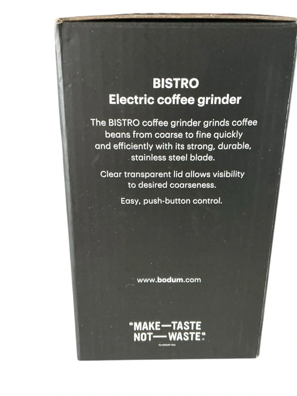 Bodum bistro electric blade coffee grinder in mint green